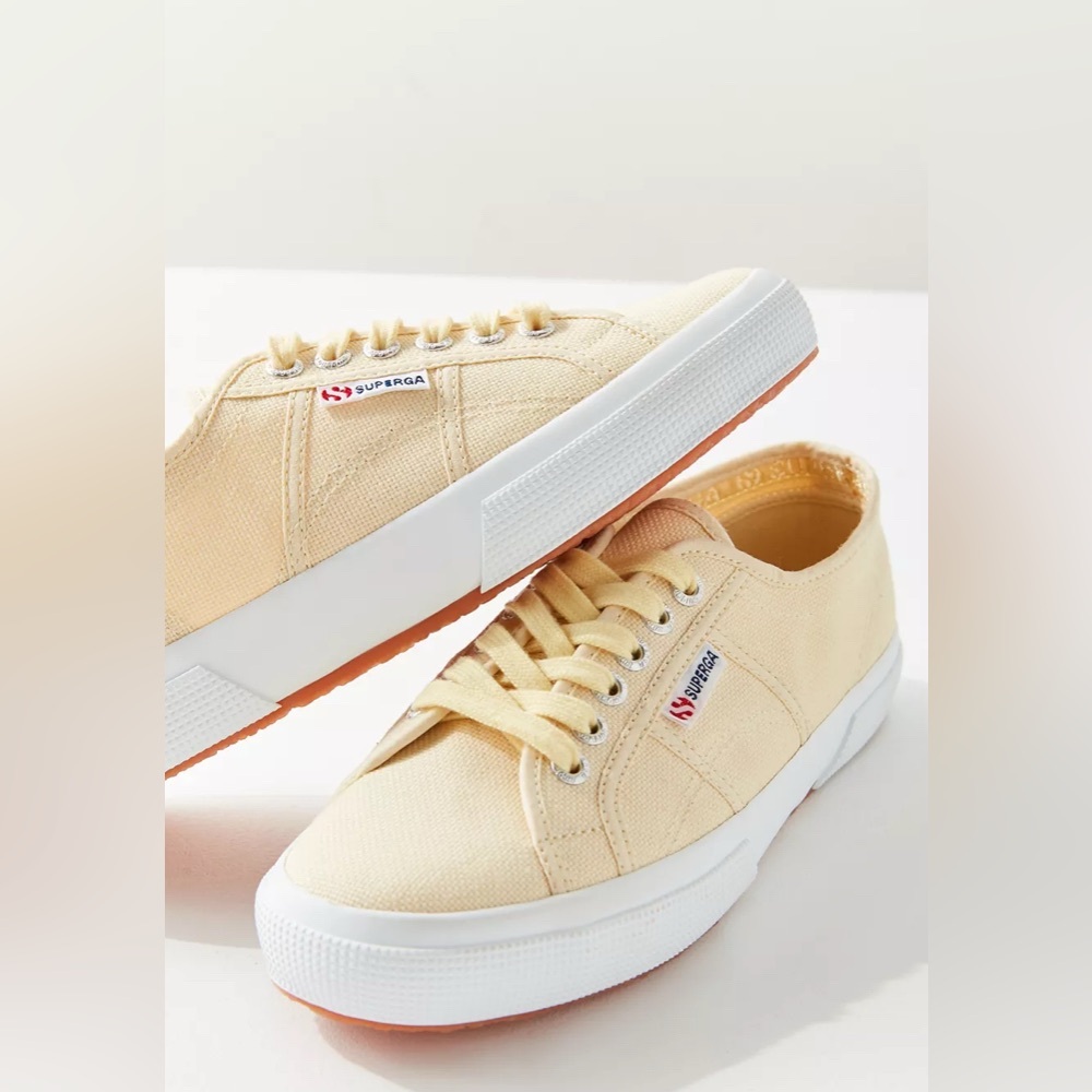 Superga Light Yellow Canvas Sneakers Size 6